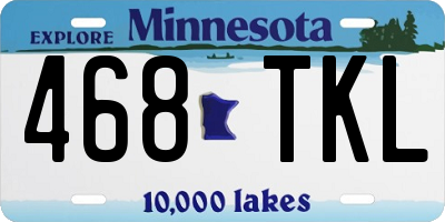 MN license plate 468TKL
