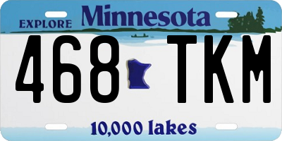 MN license plate 468TKM