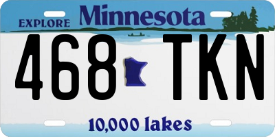 MN license plate 468TKN
