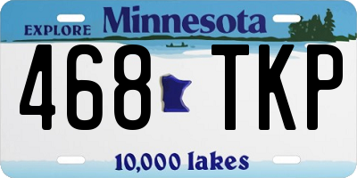 MN license plate 468TKP