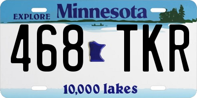 MN license plate 468TKR