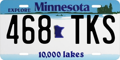 MN license plate 468TKS