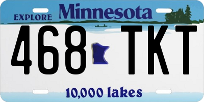 MN license plate 468TKT