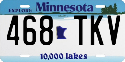 MN license plate 468TKV