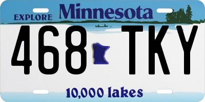 MN license plate 468TKY