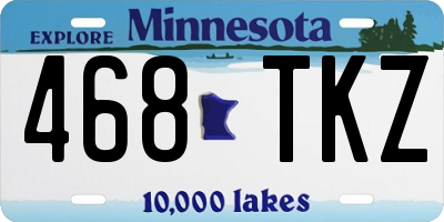 MN license plate 468TKZ