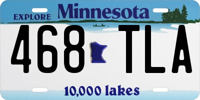MN license plate 468TLA