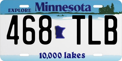 MN license plate 468TLB
