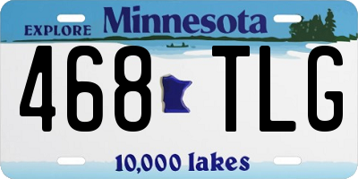 MN license plate 468TLG