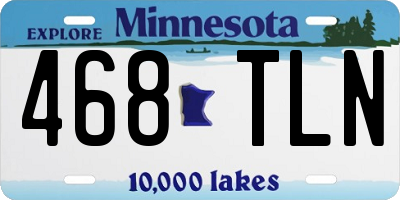 MN license plate 468TLN
