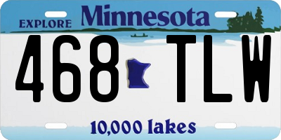 MN license plate 468TLW