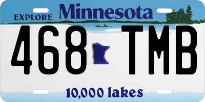 MN license plate 468TMB