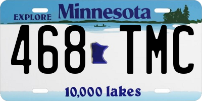 MN license plate 468TMC