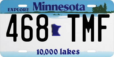 MN license plate 468TMF