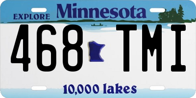MN license plate 468TMI
