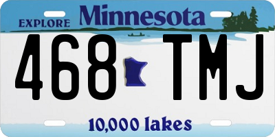 MN license plate 468TMJ
