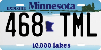 MN license plate 468TML