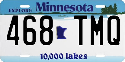 MN license plate 468TMQ
