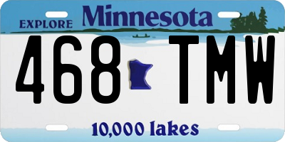 MN license plate 468TMW