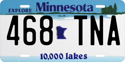 MN license plate 468TNA