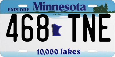 MN license plate 468TNE