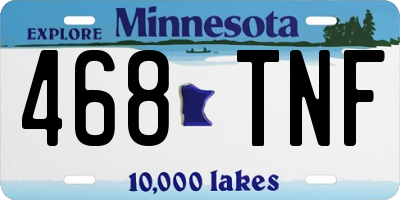 MN license plate 468TNF