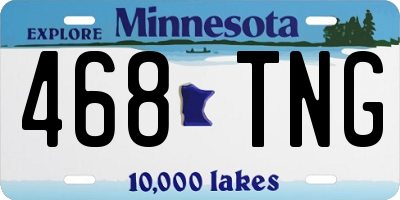 MN license plate 468TNG