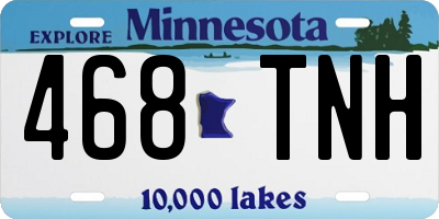MN license plate 468TNH