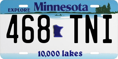 MN license plate 468TNI