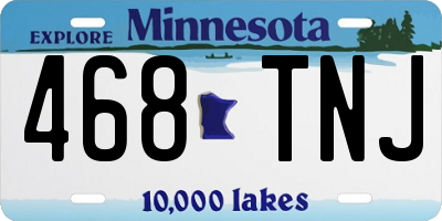 MN license plate 468TNJ