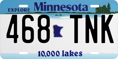 MN license plate 468TNK
