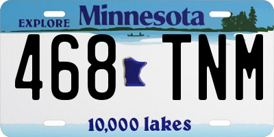 MN license plate 468TNM