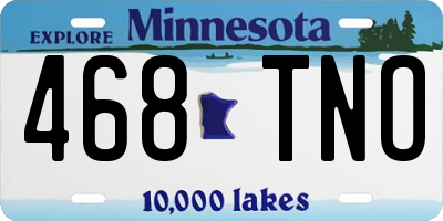 MN license plate 468TNO