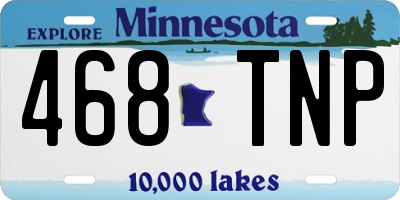 MN license plate 468TNP
