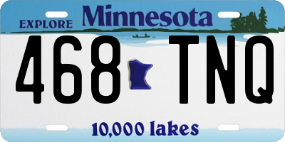 MN license plate 468TNQ