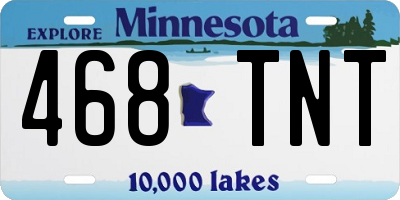 MN license plate 468TNT