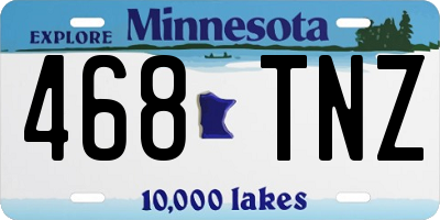 MN license plate 468TNZ