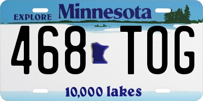 MN license plate 468TOG