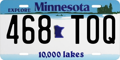 MN license plate 468TOQ