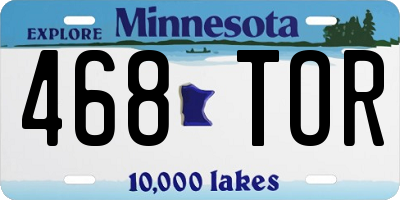MN license plate 468TOR