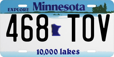 MN license plate 468TOV