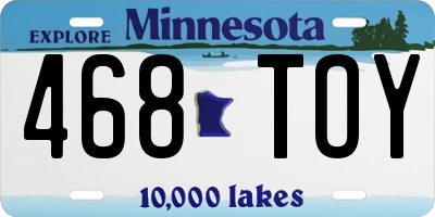 MN license plate 468TOY