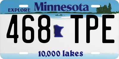 MN license plate 468TPE