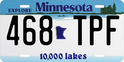 MN license plate 468TPF