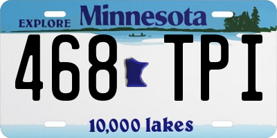 MN license plate 468TPI