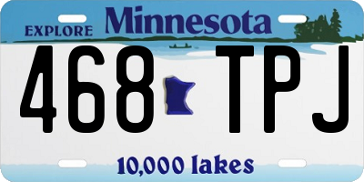 MN license plate 468TPJ