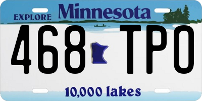 MN license plate 468TPO