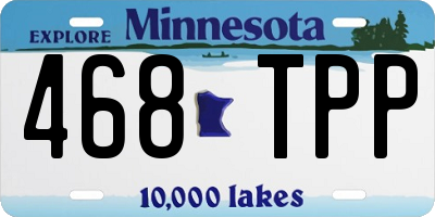 MN license plate 468TPP