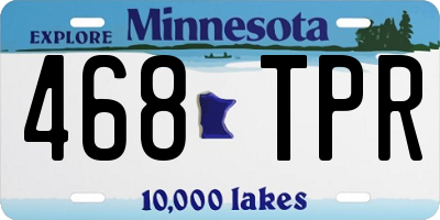 MN license plate 468TPR