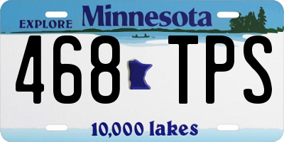 MN license plate 468TPS